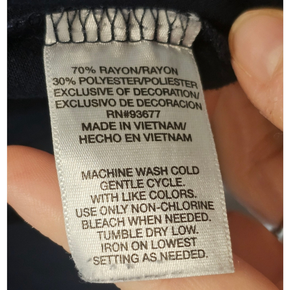 Allen B Navy And Gray Open-Front Vest With Ruffle Back Size L - Picture 8 of 10